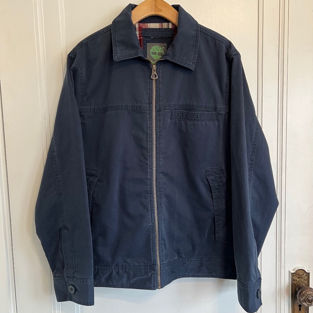 Men's TIMBERLAND Brookfield Mountain Cotton Twill Navy Blue Size M
